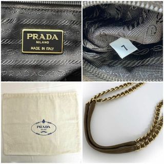 PRADA - プラダ チェーン トートバッグ ベージュ ブラウンの通販 by