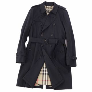 バーバリー(BURBERRY)の美品 バーバリー BURBERRY コート トレンチコート THE SANDRINGHAM サンドリンガム 裏チェック 英国製 アウター メンズ 50(M相当) ブラック(トレンチコート)