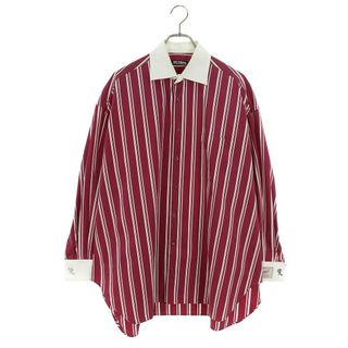 ラフシモンズ(RAF SIMONS)のラフシモンズ  22SS ストライプオーバーサイズクレリック長袖シャツ メンズ XS(シャツ)