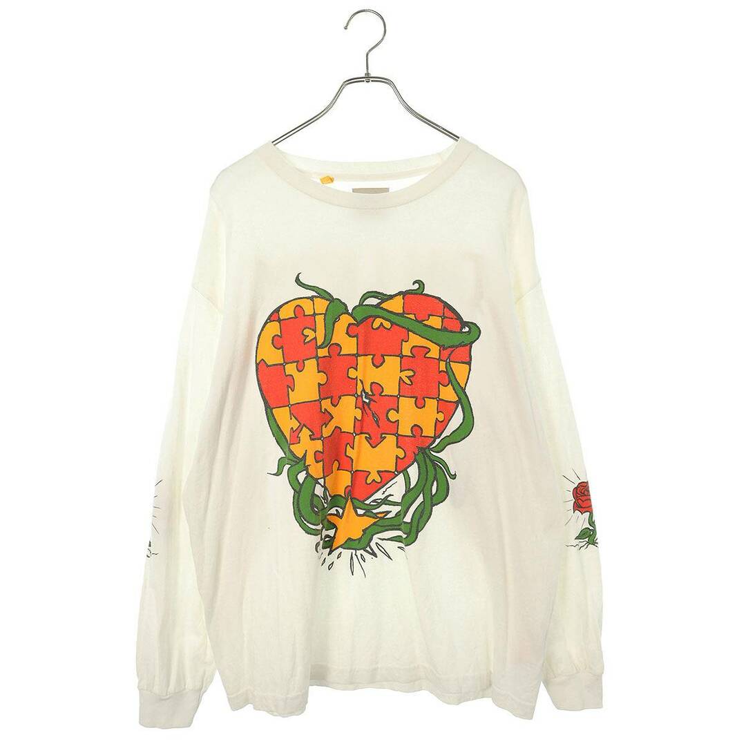 Tシャツ/カットソー(七分/長袖)ギャラリーデプト GALLERY DEPT  21AW  Puzzle Heart L/S Tee バックロゴパズルハート長袖カットソー メンズ L