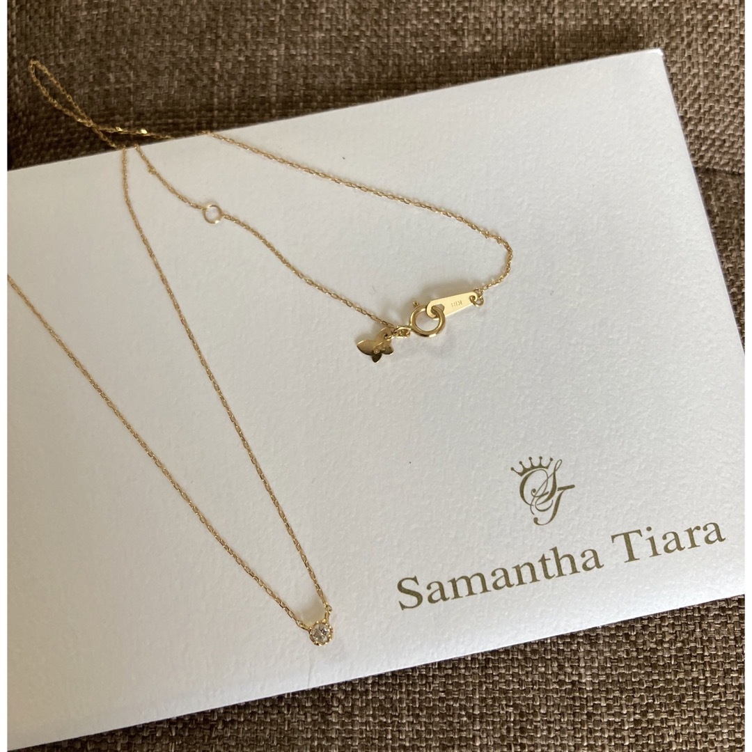 Samantha Tiara(サマンサティアラ)のSamantha Tiara 一粒ダイヤ K18 ネックレス レディースのアクセサリー(ネックレス)の商品写真