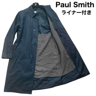 Paul Smith ステンカラーコート　ロング丈　比翼仕立て　体感XL〜相当