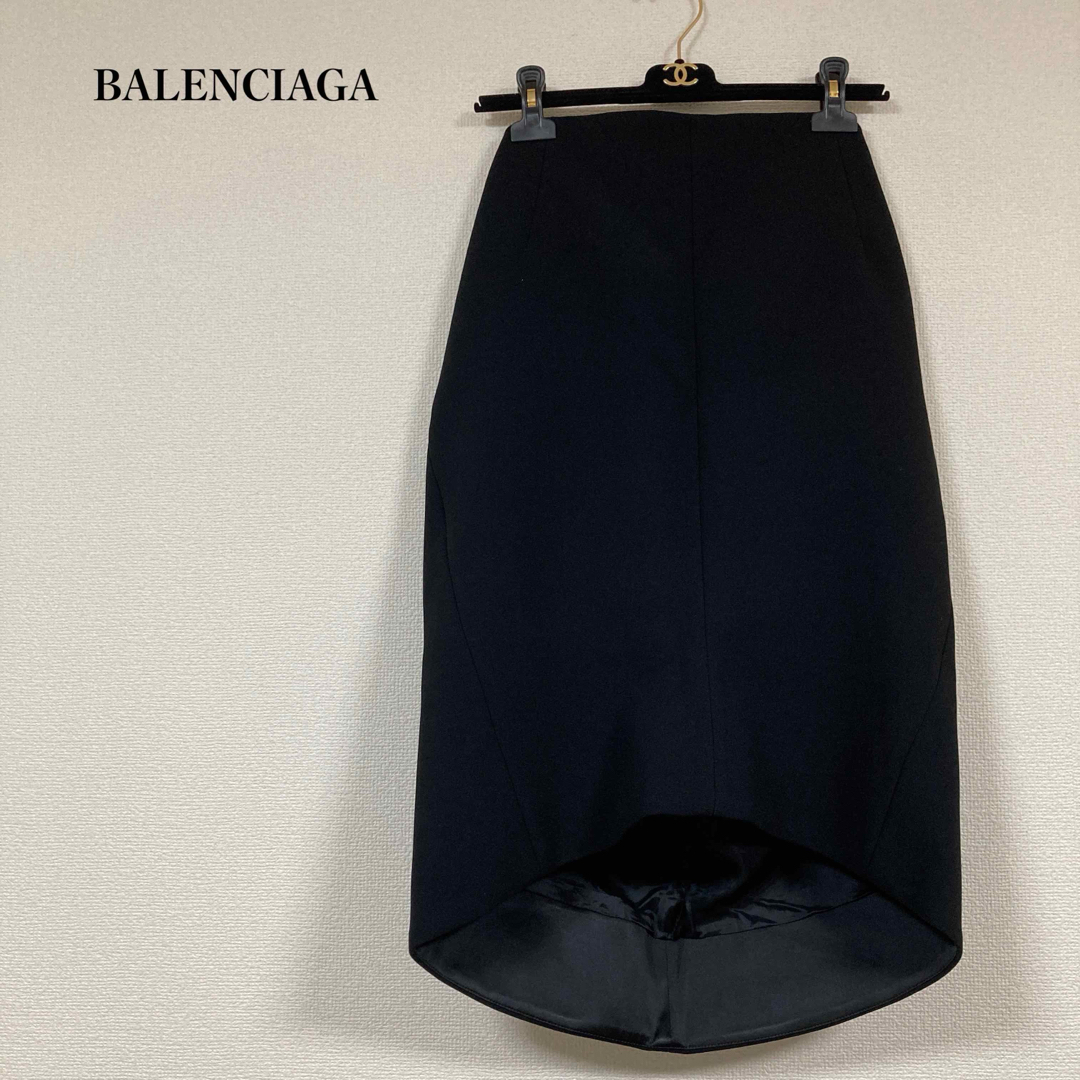 ＊最高級品＊ シルク BALENCIAGA バレンシアガ スカート 大きめサイズ
