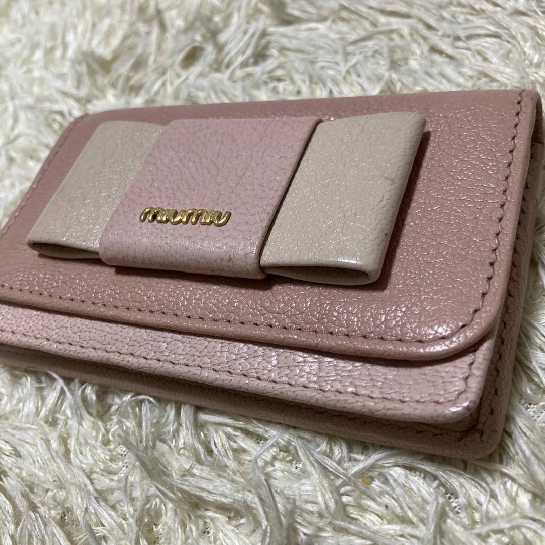 miumiu(ミュウミュウ)の＊高級品＊ MIUMIU ミュウミュウ カードケース 定期入れ 名刺入れ レディースのファッション小物(パスケース/IDカードホルダー)の商品写真