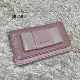 ミュウミュウ(miumiu)の＊高級品＊ MIUMIU ミュウミュウ カードケース 定期入れ 名刺入れ(パスケース/IDカードホルダー)