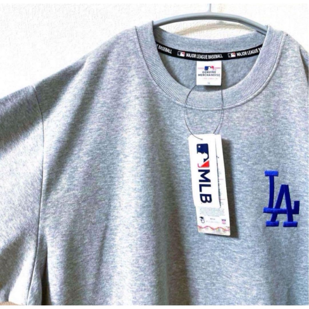 【新品】MLB ドジャース　 トレーナー　スウェット　裏起毛　刺繍ロゴ　5L