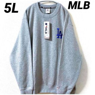 メジャーリーグベースボール(MLB)の【新品】MLB ドジャース　 トレーナー　スウェット　裏起毛　刺繍ロゴ　5L(スウェット)