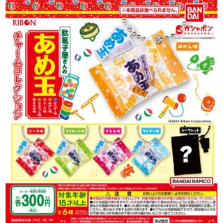 シークレット付き★駄菓子屋さんのあめ玉 チャームコレクション　全6種セット(キャラクターグッズ)