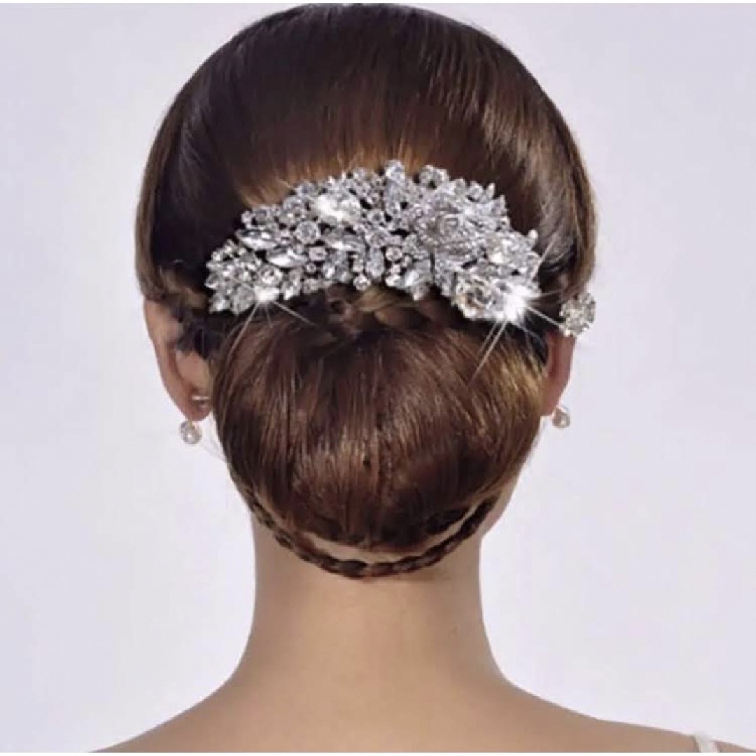 ヘッドドレス 髪飾り ウェディング ヘアアクセサリー　結婚式 ハンドメイドのウェディング(ヘッドドレス/ドレス)の商品写真