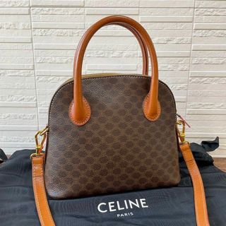 セリーヌ(celine)の美品 セリーヌ マカダム ハンド ショルダー バッグ 2WAY コンパクト.(ハンドバッグ)