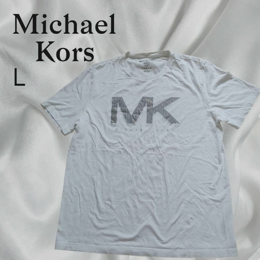 Michael Kors(マイケルコース)のMICHAEL KORS マイケルコース　ロゴTシャツ　白　L メンズのトップス(Tシャツ/カットソー(半袖/袖なし))の商品写真