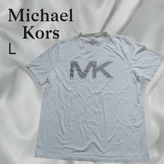 マイケルコース(Michael Kors)のMICHAEL KORS マイケルコース　ロゴTシャツ　白　L(Tシャツ/カットソー(半袖/袖なし))