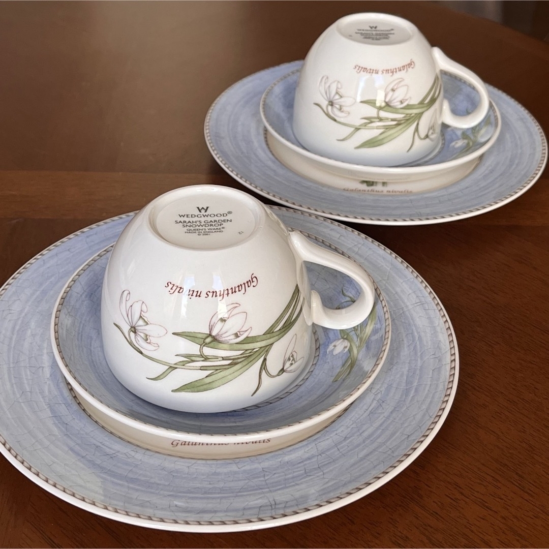 WEDGWOOD - 【美品】ウェッジウッド☆スノードロップ☆トリオ WEDGWOOD - 【美品】ウェッジウッド☆スノードロップ☆トリオ