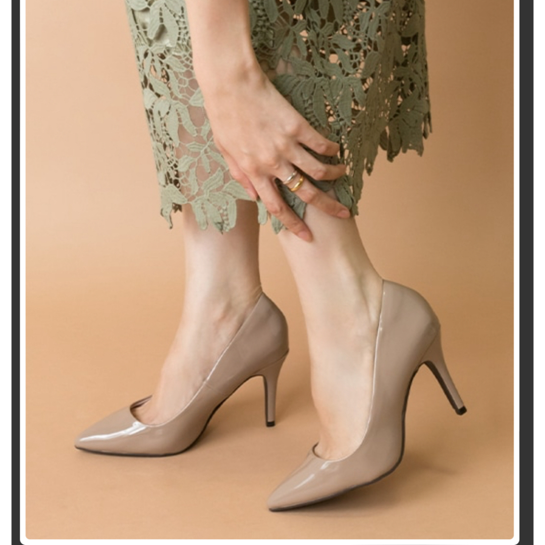 RANDA(ランダ)のRANDA ポインテッドプレーンパンプス レディースの靴/シューズ(ハイヒール/パンプス)の商品写真