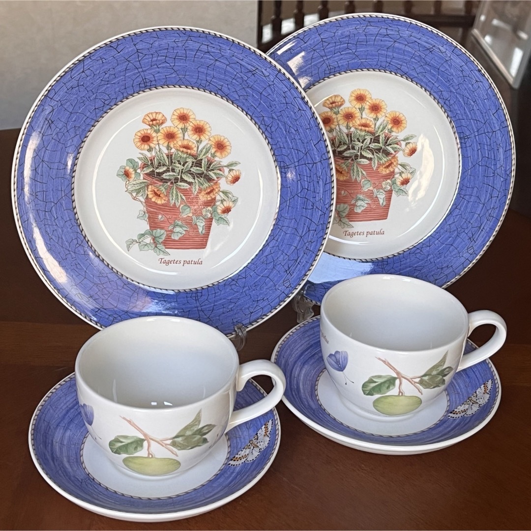 美品】ウェッジウッド☆サラズガーデン☆トリオ ペア 食器 美品】ウェッジウッド☆サラズガーデン☆トリオ ペア 食器