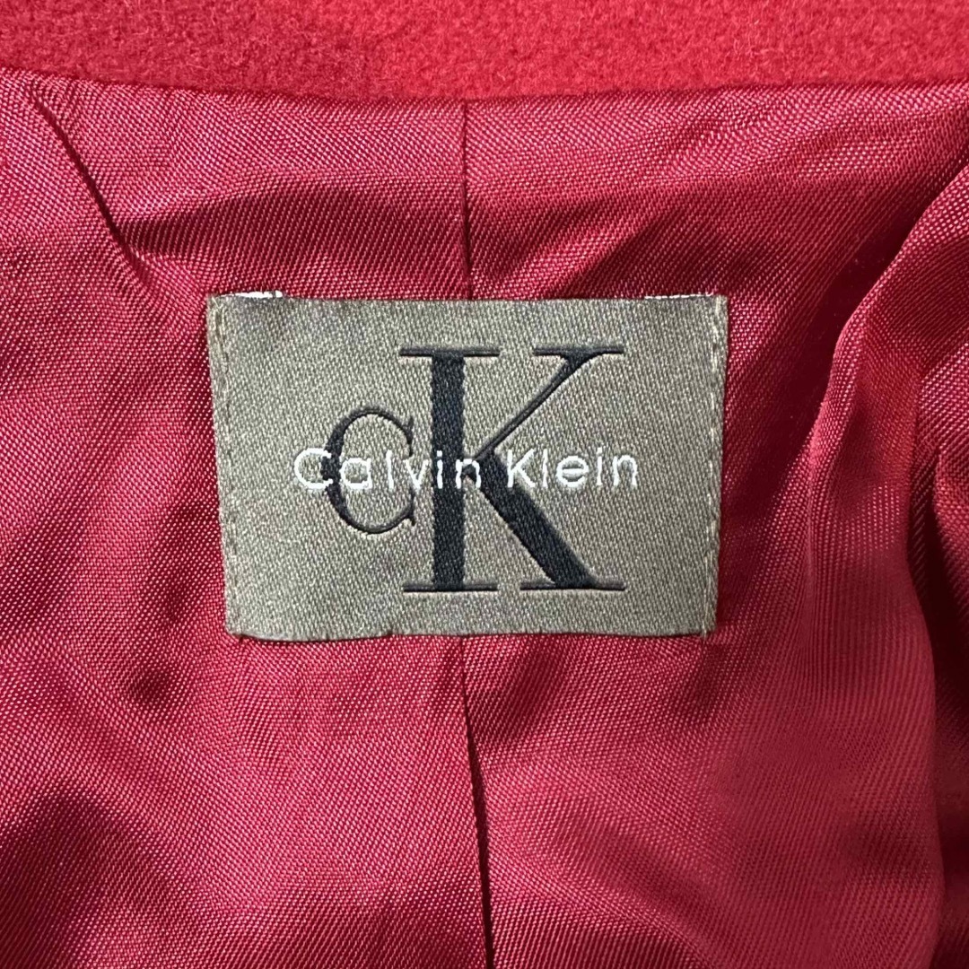 Calvin Klein(カルバンクライン)のCalvin Klein/カルバンクライン★90s★Pコート/ピーコート★赤★S メンズのジャケット/アウター(ピーコート)の商品写真