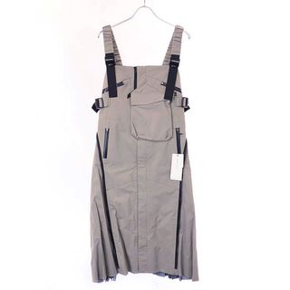 サカイ(sacai)のsacai×ACRONYM サカイ×アクロニウム 22SS DRESS プリーツナイロンドレスワンピース 22-06012 グレー系 1(ロングワンピース/マキシワンピース)