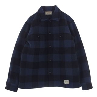 ネイバーフッド(NEIGHBORHOOD)のNEIGHBORHOOD ネイバーフッド ジャケット 122-ARNH-SHM06 RANCH WEAR ランチウェア ウール 裏地キルティング チェック 中綿 ジャケット ブラック系 ネイビー系 XL【中古】(その他)