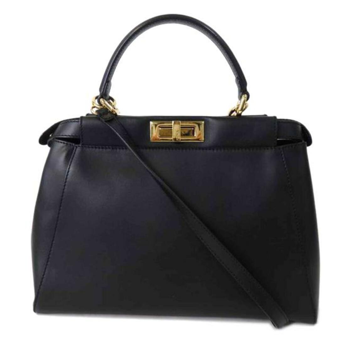 <br>FENDI フェンディ/ピーカブーレギュラーレザー2WAY/黒/8BN290/014*****/ブランドバック/SAランク/84レディース