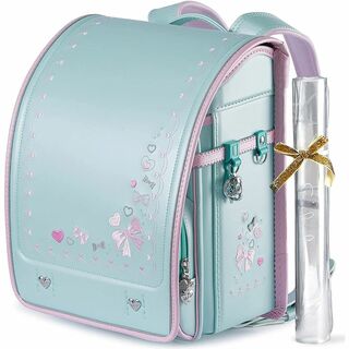 【新品】大人気 女の子ランドセル リボンモデル ミルクグリーン 6年保証(ランドセル)