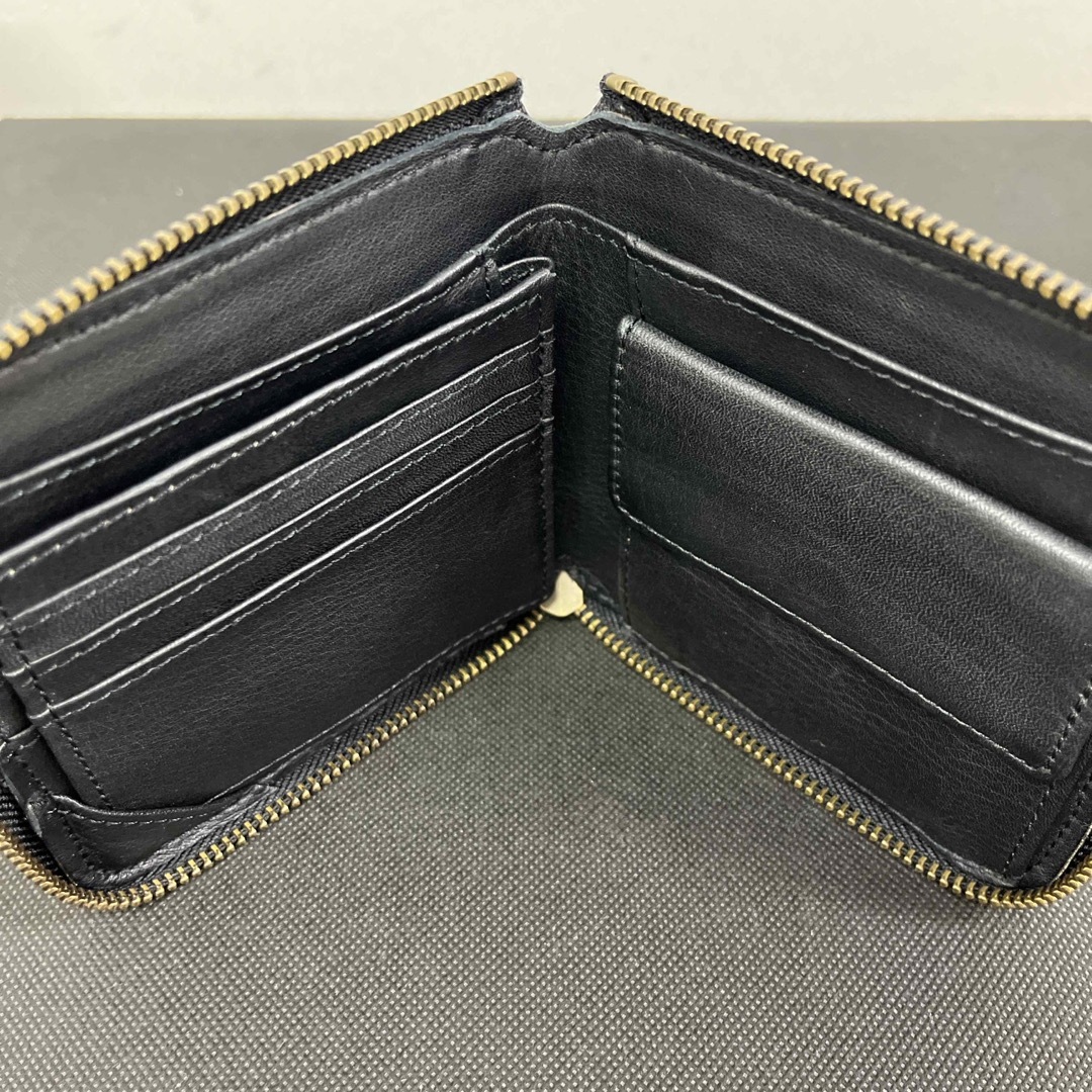 IBIZA(イビザ)の【値下げ】IBIZA イビザ 財布 二つ折り 黒色 240123 レディースのファッション小物(財布)の商品写真