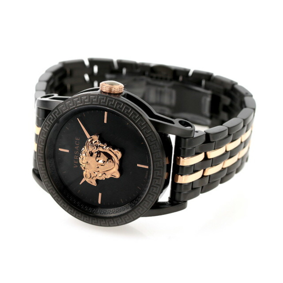 VERSACE(ヴェルサーチ)の【新品】ヴェルサーチ VERSACE 腕時計 メンズ VERD01623 パラッツォ クオーツ ブラックxブラック/ピンクゴールド アナログ表示 メンズの時計(腕時計(アナログ))の商品写真