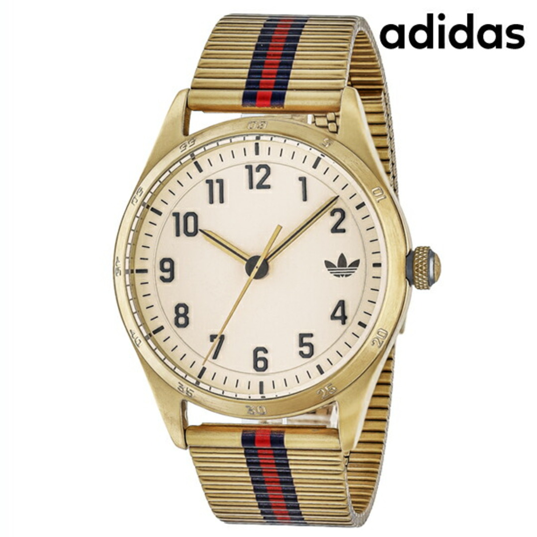 adidas(アディダス)の【新品】アディダス adidas 腕時計 メンズ AOSY23530 クオーツ ホワイトxゴールド/ブルー/レッド アナログ表示 メンズの時計(腕時計(アナログ))の商品写真
