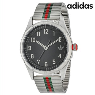 アディダス(adidas)の【新品】アディダス adidas 腕時計 メンズ AOSY23532 クオーツ ブラックxシルバー/グリーン/レッド アナログ表示(腕時計(アナログ))