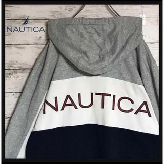 ノーティカ(NAUTICA)の【希少デザイン】ノーティカ マルチカラーパーカー ポケットジップ　E1029R(パーカー)