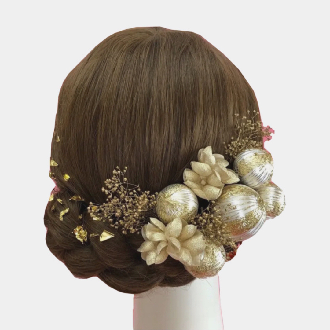 結婚式 成人式 髪飾り ヘッドドレス ヘアアクセサリー ハンドメイドのアクセサリー(ヘアアクセサリー)の商品写真