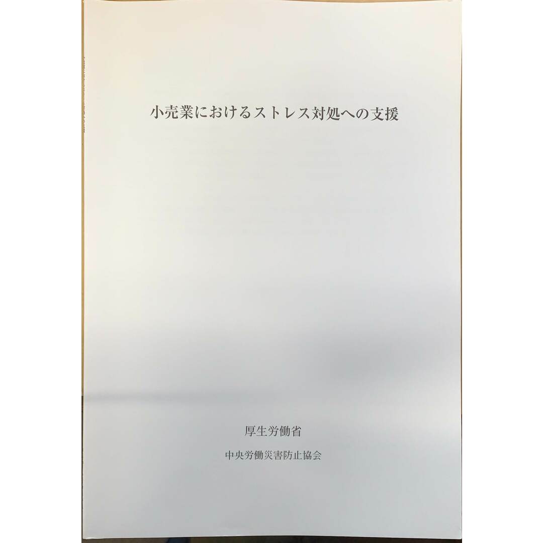 小売業におけるストレス対処への支援　厚生労働省　中央労働災害防止協会　管理番号：20240123-1 エンタメ/ホビーの本(その他)の商品写真