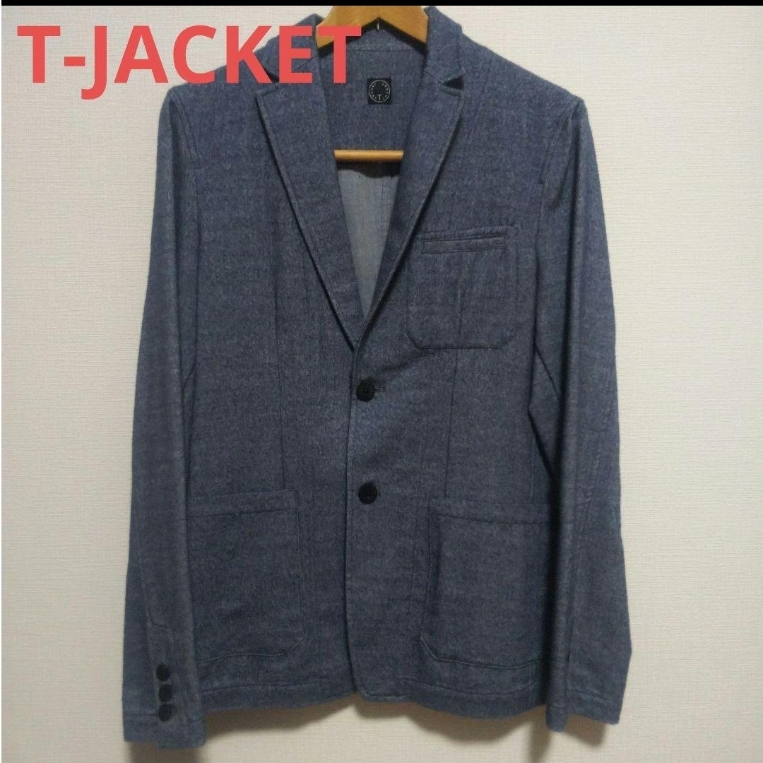 T-JACKET(ティージャケット)の新品約6万☆T-jacket テーラードジャケット ジーンズブルー メンズのジャケット/アウター(テーラードジャケット)の商品写真