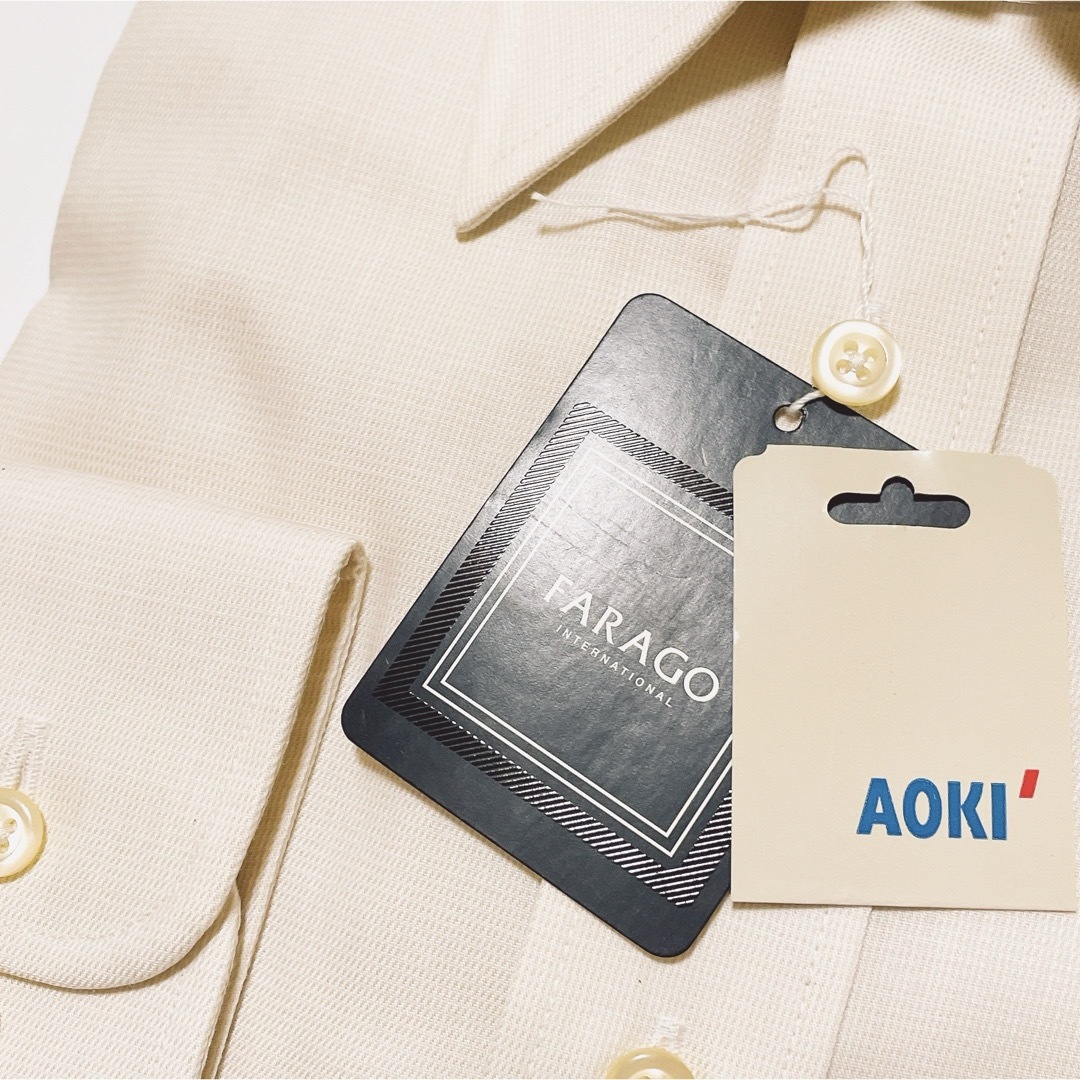 AOKI(アオキ)のAOKI FARAGO 綿高率　形態安定　長袖ワイシャツ　L 41-84 メンズのトップス(シャツ)の商品写真