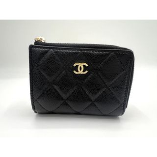 シャネル(CHANEL)のCHANEL シャネル マトラッセ グレインドカーフスキン 3つ折り財布 クラシック スモール ウォレット キャビアスキン ゴールド金具 ボルドー ランダム AP3177 超美品(財布)