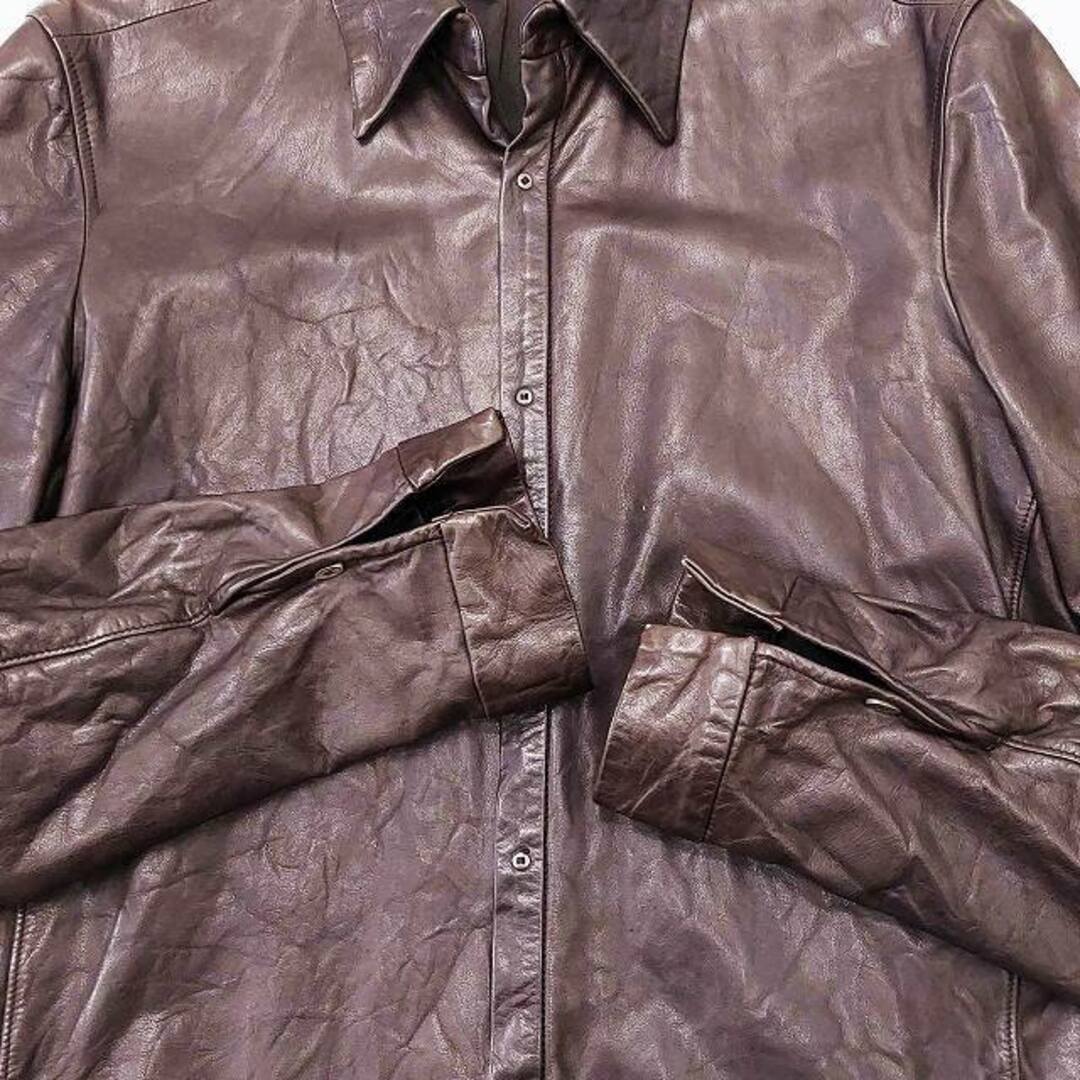 カルペディエム 初期 希少 01年 ウォッシャブルレザーシャツ の カルペディエム 初期 希少 01年 ウォッシャブルレザーシャツ の