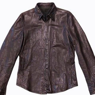 カルペディエム 初期 希少 01年 ウォッシャブルレザーシャツ の カルペディエム 初期 希少 01年 ウォッシャブルレザーシャツ の