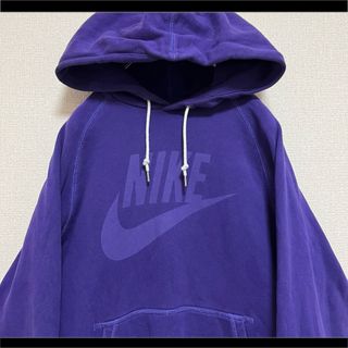 NIKE ナイキ パーカー フーディ パープル でかロゴ S