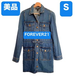 フォーエバートゥエンティーワン(FOREVER 21)の⭐️美品⭐️FOREVER21⭐️デニムミニワンピース　ジャケット　S (ミニワンピース)