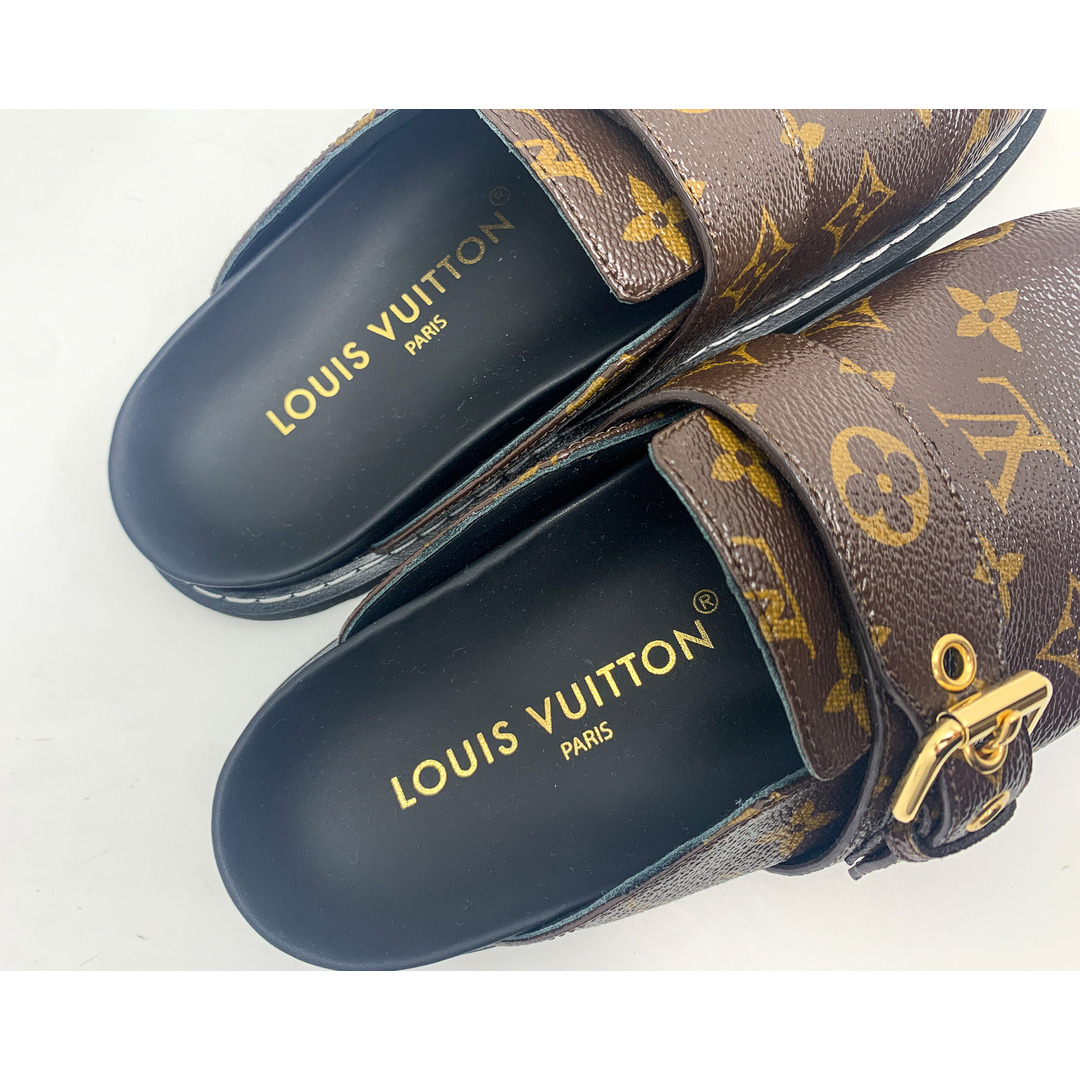 LOUIS VUITTON(ルイヴィトン)のLOUIS VUITTON ルイヴィトン パテント モノグラム LV コージー・ライン ミュール 1AAW6I クツ スリッポン 靴 ブランド アパレル サイズ35 レディースの靴/シューズ(ミュール)の商品写真