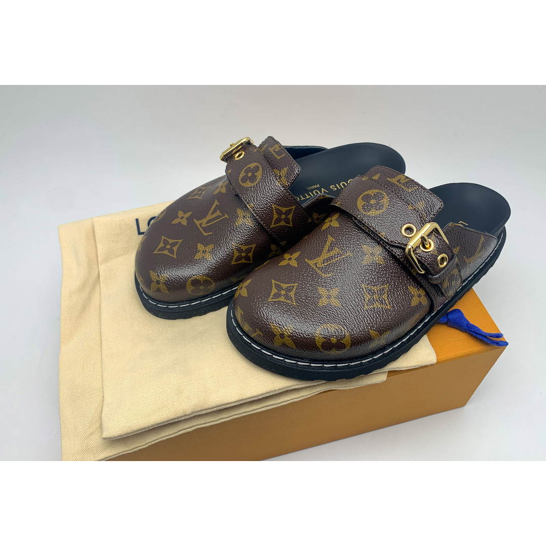 LOUIS VUITTON(ルイヴィトン)のLOUIS VUITTON ルイヴィトン パテント モノグラム LV コージー・ライン ミュール 1AAW6I クツ スリッポン 靴 ブランド アパレル サイズ35 レディースの靴/シューズ(ミュール)の商品写真