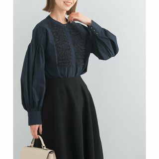 アーバンリサーチロッソ(URBAN RESEARCH ROSSO)の【NAVY】TORRAZZO DONNA チュールドッキングシャツブラウス(シャツ/ブラウス(長袖/七分))