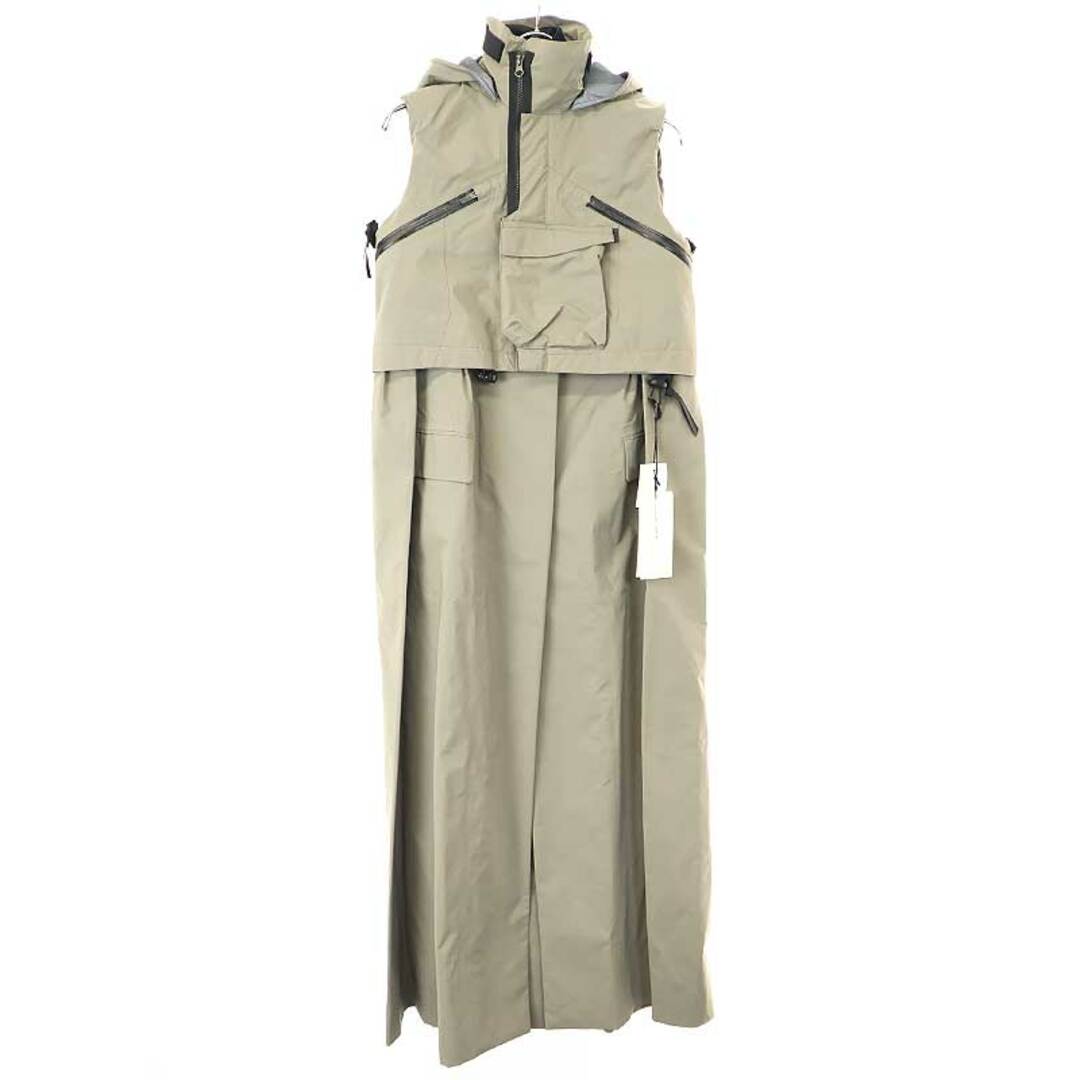 sacai × ACRONYM サカイ × アクロニウム 22SS TRENCH DRESS ナイロントレンチドレスワンピース 22-06010 カーキ系 1ポリウレタン100％別地