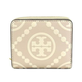 トリーバーチ(Tory Burch)の新品 トリーバーチ TORY BURCH 2つ折り財布 Tモノグラム コントラスト エンボス ロンガン/ニュークリーム(財布)