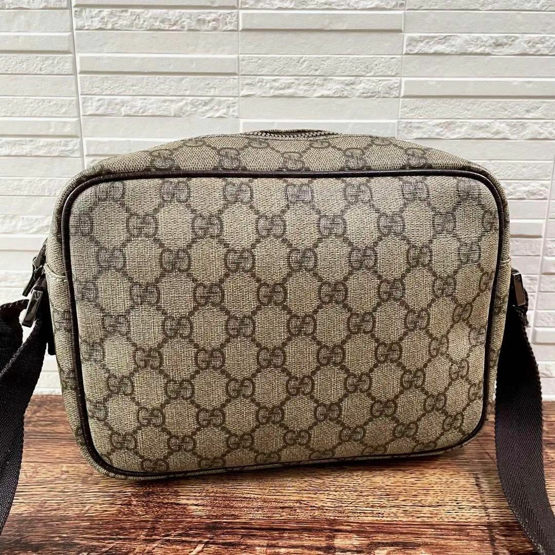 Gucci(グッチ)のグッチ GG スプリーム PVC×レザー ショルダー バッグ ポシェット. メンズのバッグ(ショルダーバッグ)の商品写真