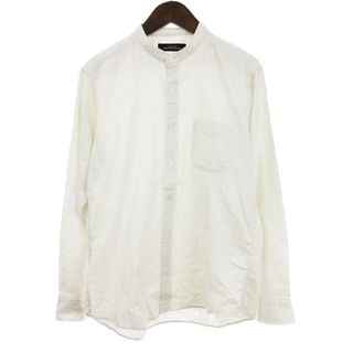 ユナイテッドアローズグリーンレーベルリラクシング(UNITED ARROWS green label relaxing)のグリーンレーベルリラクシング シャツ 長袖 バンドカラー 白系 L ■SM1(シャツ)