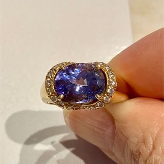 k18 タンザナイト リング 3.28ct(リング(指輪))