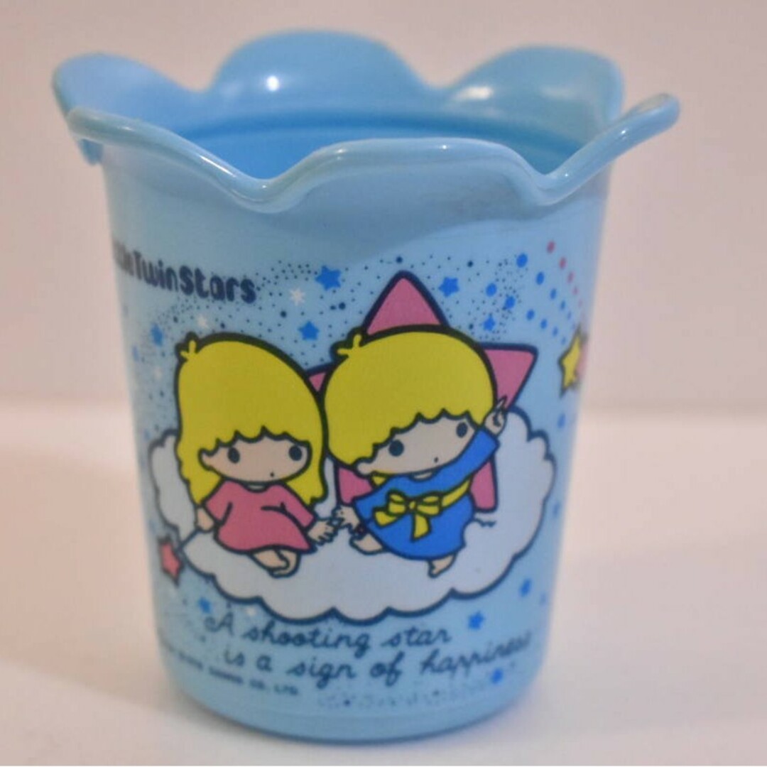 リトルツインスターズ - キキララ レトロ アイス カップ青 当時 リトルツインスターズ - キキララ レトロ アイス カップ青 当時