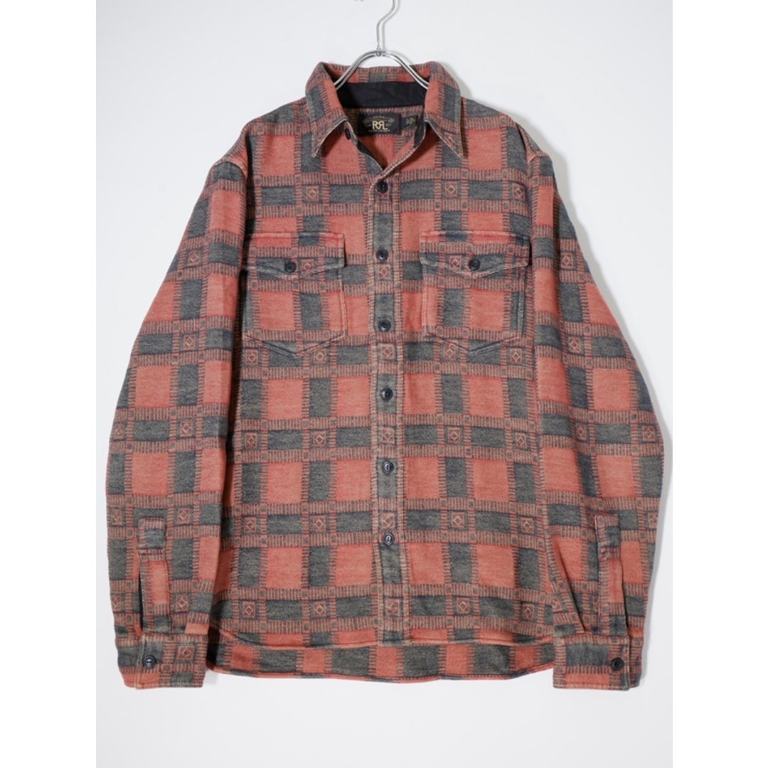 RRL(ダブルアールエル)のRRLダブルアールエル/ダブルアールエル Plaid Jacquard Workshirtヘビーコットン プレイド ジャガード ワークシャツ【M】【MSHA73917】 メンズのトップス(その他)の商品写真