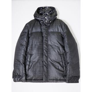 バーバリーブラックレーベル(BURBERRY BLACK LABEL)のBURBERRY BLACK LABEL/バーバリー ブラックレーベル シャドーチェック柄 フード付きホワイトグースダウンジャケット【M】【MJKA73487】(その他)