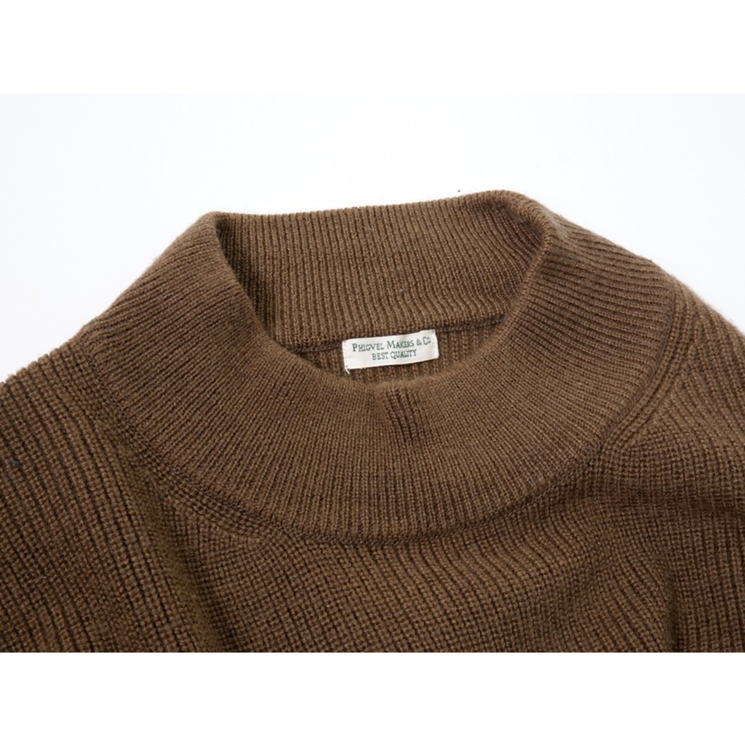 PHIGVEL(フィグベル)のPHIGVEL MAKERS & Co./フィグベル MOCKNECK KNITヤク素材モックネックニット【1】【MKNA73797】 メンズのトップス(ニット/セーター)の商品写真